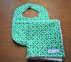 Bread & Salt bib and burp cloth set