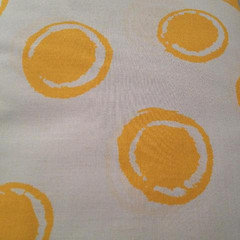 Vera Wang Geometric Cotton Voile Light Grey and Mustard