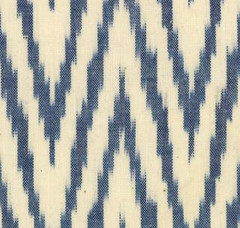 Indigo Crossing Ikat Indigo Flame Stitch