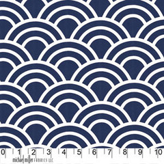 Michael Miller Bekko Swell Navy 55/56"