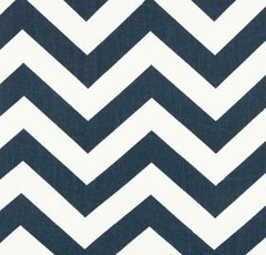 Premier Prints Chevron Navy on White Twill