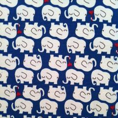 Kokka Small Prints Elephants Blue