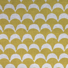 Stamped by Ellen Luckett Baker for Kokka Scallops Yellow