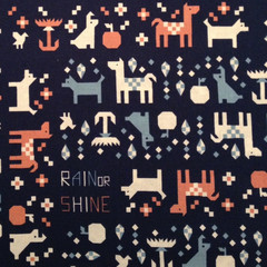 Yuwa Cotorienne Rain or Shine Blue