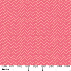Forest Friends Flannel Chevron Raspberry