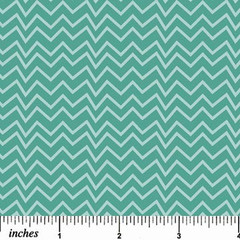 Forest Friends Flannel Chevron Turquoise