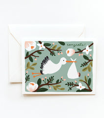 Rifle Paper Co. Congrats Stork Card