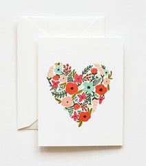 Rifle Paper Co. Floral Heart Card