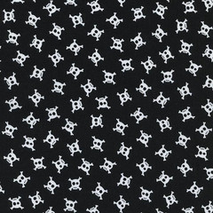 Skulls and Crossbones Black by Timeless Treasures