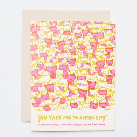 Hello Lucky Smitten Kitten Card