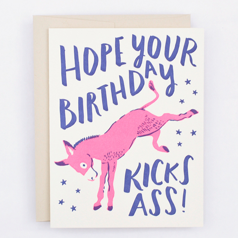 Hello Lucky Kick Ass Birthday Card