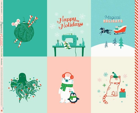 Ruby Start Society Peppermint Please Gift Wrap Panel