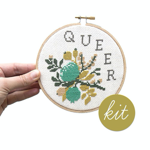 Junebug and Darlin Queer Cross Stitch Kit