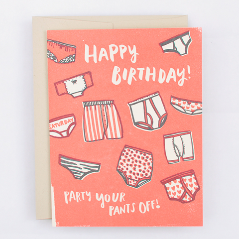 Hello Lucky Party Your Pants Off Card