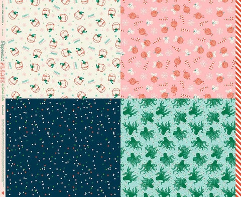 Ruby Star Society Peppermint Please 36x44 Christmas Wrap Panel