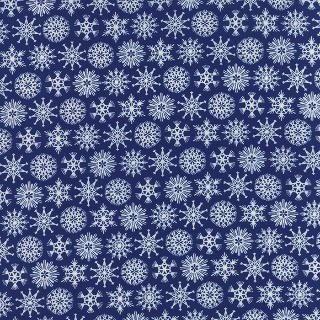 Folk Art Holiday Flakes Navy