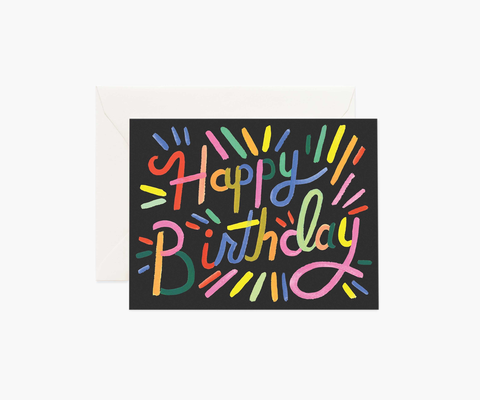 Rifle Paper Co. Fireworks Birthday Card