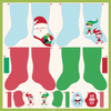 Christmas Stocking and Ornaments Cut & Sew Panel by Stacey Hsu