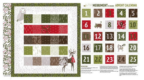 Merriment Advent Calendar by Gingiber Multi (sold per panel)