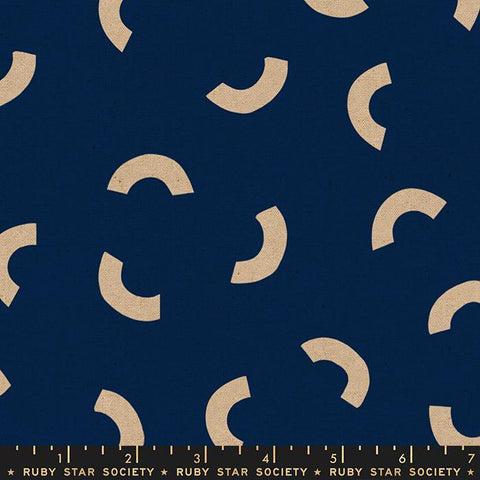 Ruby Star Society Vessel by Alexia Abegg Canvas Linen Macaroni Navy