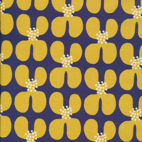 Matte Cotton Laminates by Cloud9 Golden Poppy by Jessica Nielsen Yellow 60”