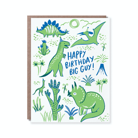 Hello Lucky Dino Party Card