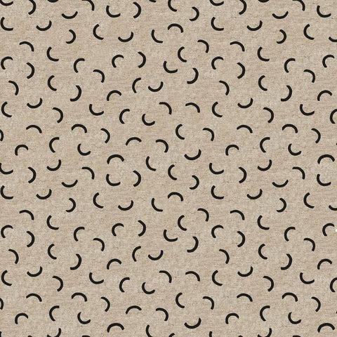 Surface by Amy Van Luijk for Figo Fabrics Cotton Linen Eclipses Black